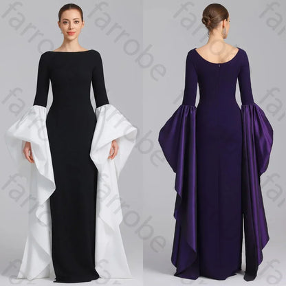 Customized Fitted Gown with Extra Long Sleeves A-Line Evening Dresses Formal Exquisite High Quality Prom Party Gowns for Women