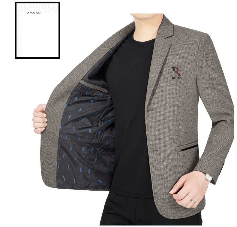 Brand 2026 Spring Business Blazer for Men Solid Autumn Casual Men's Jacket Blazer Fashion Single Breasted Suits Mens