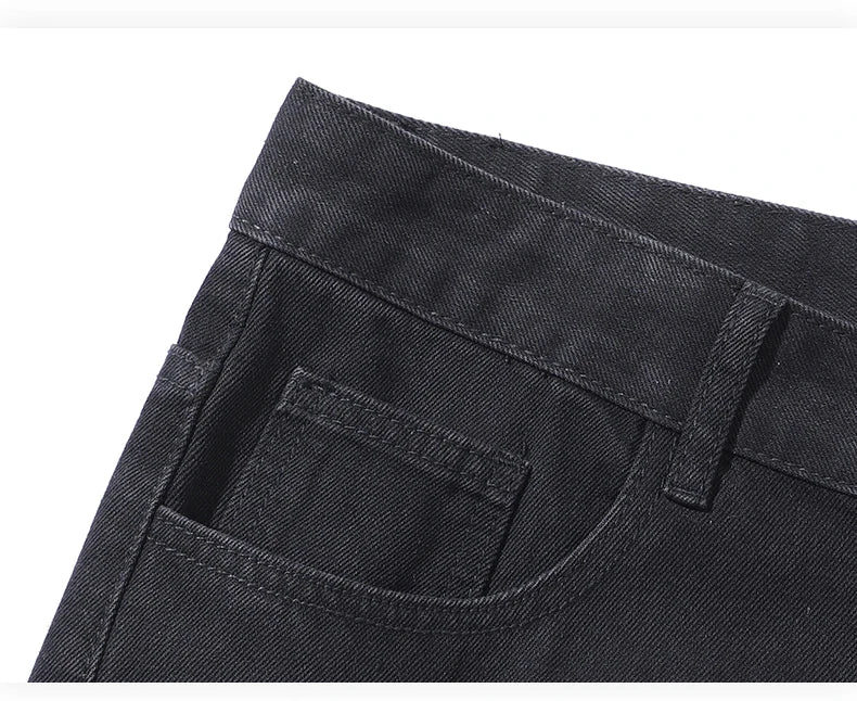 New Autumn Jeans Men Black Casual Baggy Trousers Classic Straight Comfortable Wide Denim Trousers Male Brand Clothing