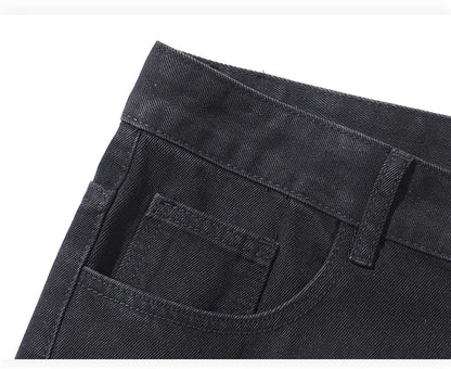 New Autumn Jeans Men Black Casual Baggy Trousers Classic Straight Comfortable Wide Denim Trousers Male Brand Clothing