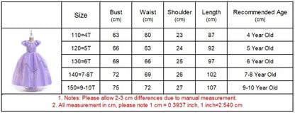 Girls Sofia Rapunzel Party Dress Carnival Halloween Costumes Birthday Princess Prom Dresses Sophias Puff Sleeve Ball Gown