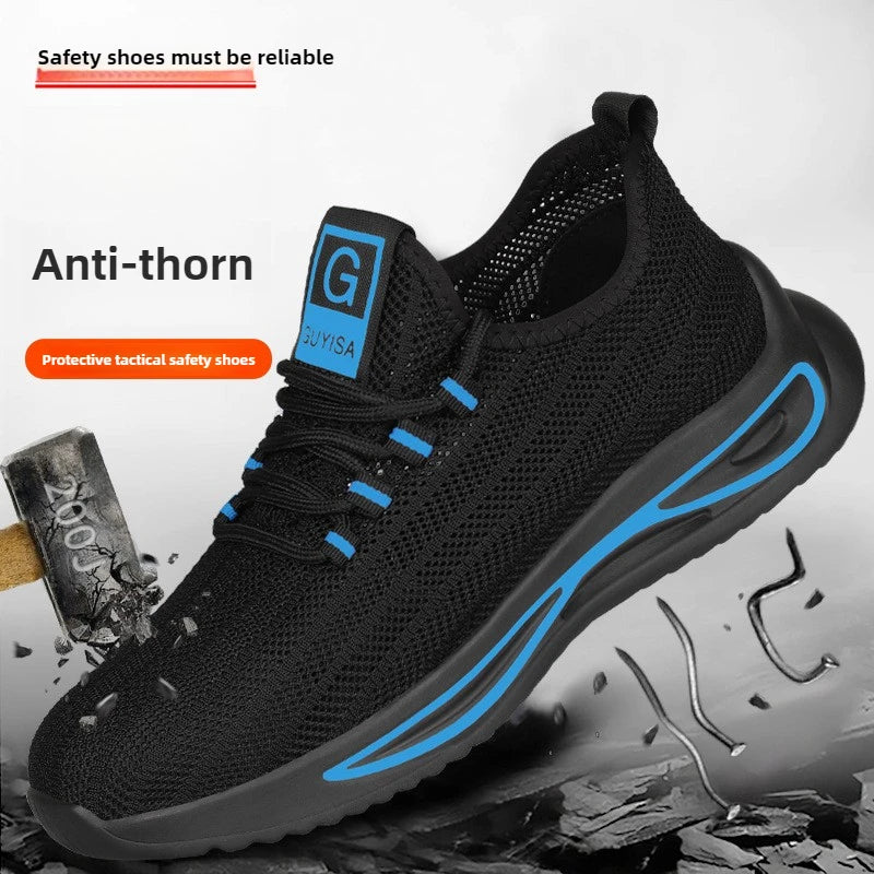 summer safety construction shoes breathable work shoes Indestructible Sneakers Unisex Men Safety Shoes For Work With Steel Toe
