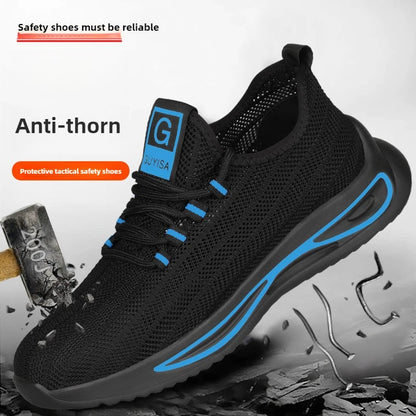 summer safety construction shoes breathable work shoes Indestructible Sneakers Unisex Men Safety Shoes For Work With Steel Toe
