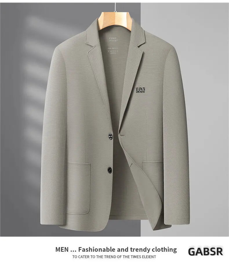 Blazer Summer Men's Casual Fashion Korean-style Business Solid Color Breathable, Lightweight and Sun-protective Clothing Blazer