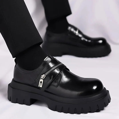 2026 New Derby men's leather shoes Thick bottomed British style design Leisure Party Business Office Luxury adult shoes