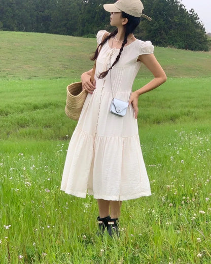 Spring 2025 Chic A-Line Dr Korean Sle Long Svel Women's Faionable Gown Ele Personali Commute Suitable Dr