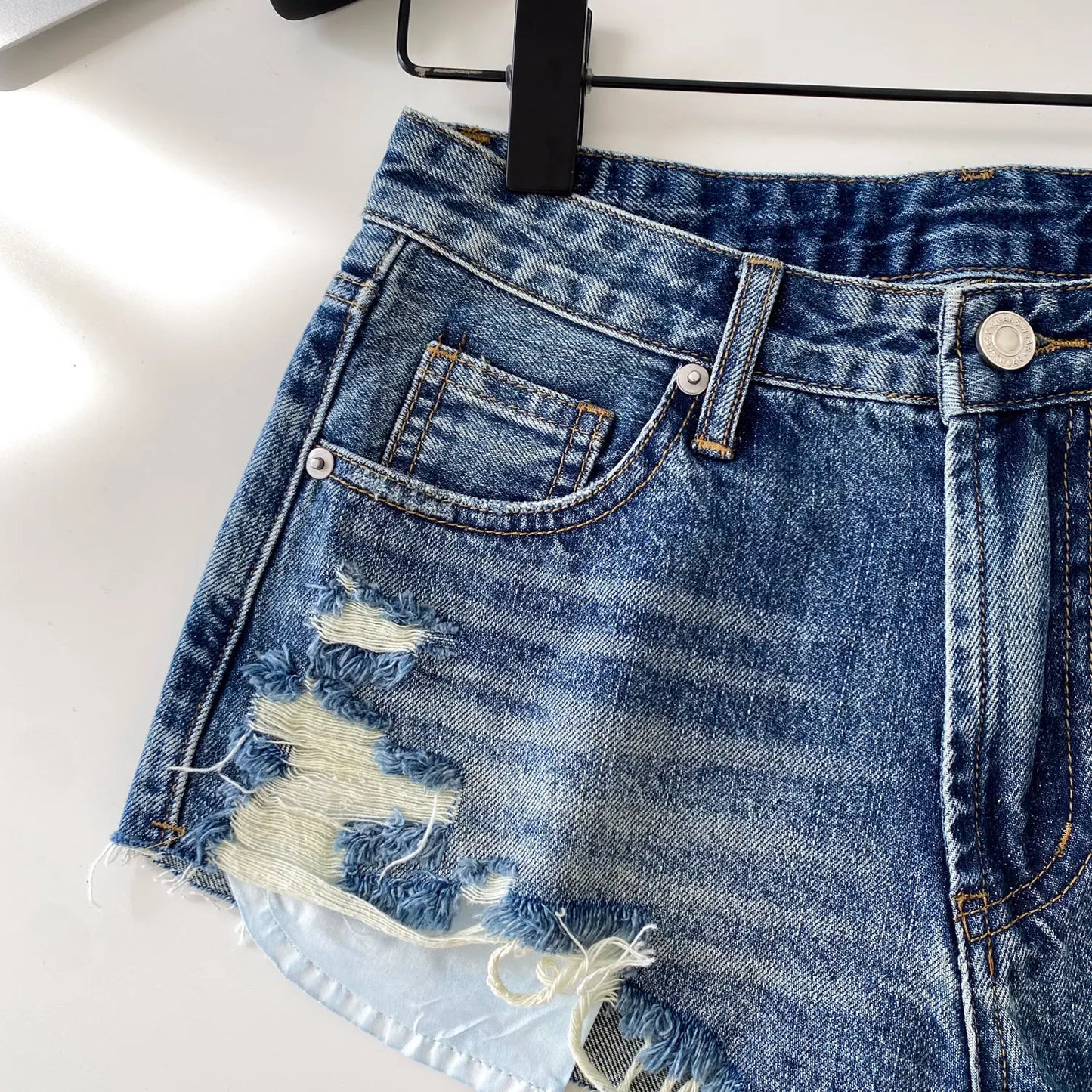 American Retro Camouflage Mini Shorts 2026 Ladies Hollow Out Slim Beach Pants Hot Girl Sexy Print Denim Shorts