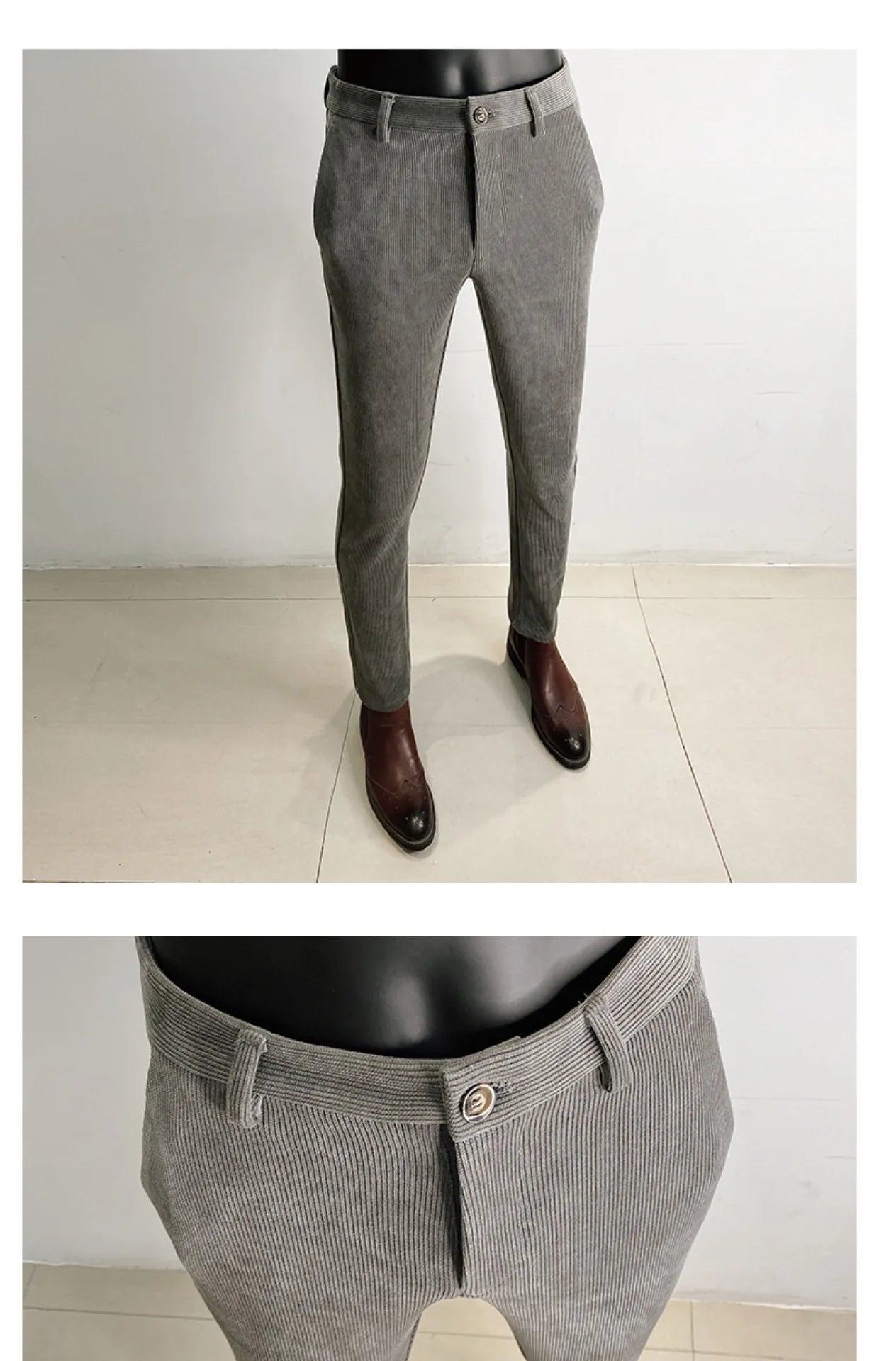 2025 Winter Men Suit Pants Woolen Thicken Keep Warm Formal Trousers Pantalones Hombre Solid Casual Slim Fit Pants Men Clothing