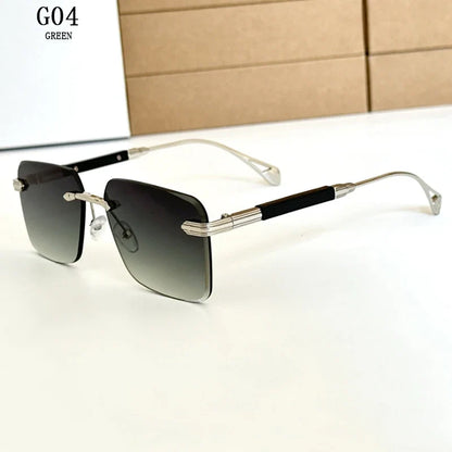 2024 Fashion Sunglasses For Men Luxe Rimless Sunglasses Women Trendy Vintage Glasses Lunette Soleil Femme Gafas De Sol Hombre