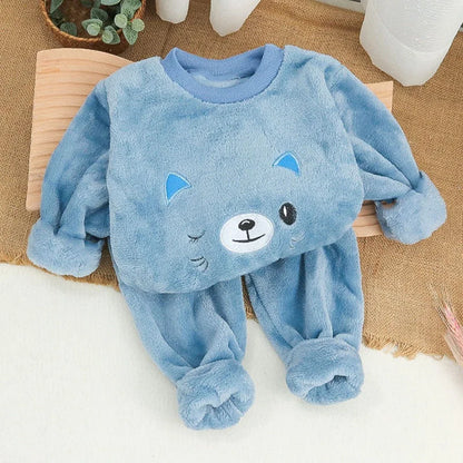 2026 Children's Pajama Sets Tops + Pants 2Pcs Kids Pajamas Winter Girl Clothing Sets 2 To 8Years Children Clothes Boys Sleepwear