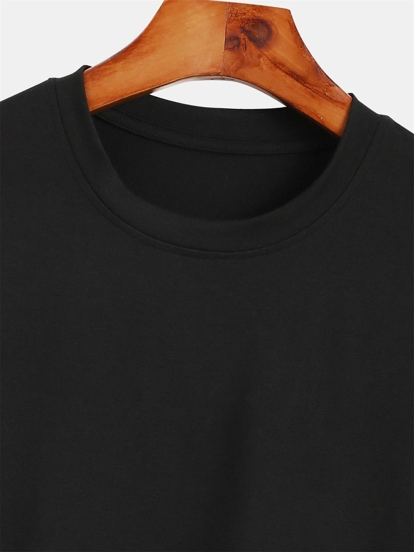 Men's 100% pure cotton loose and comfortable casual sports Brooklyn New York letter printed round neck long sleeved T-shirt top