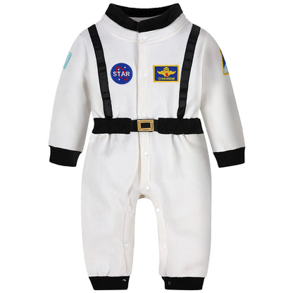 Toddler Astronaut Costume Baby Boys Space Suit Rompers Infant Halloween Birthday Party Cosplay Fancy Dress Jumpsuit