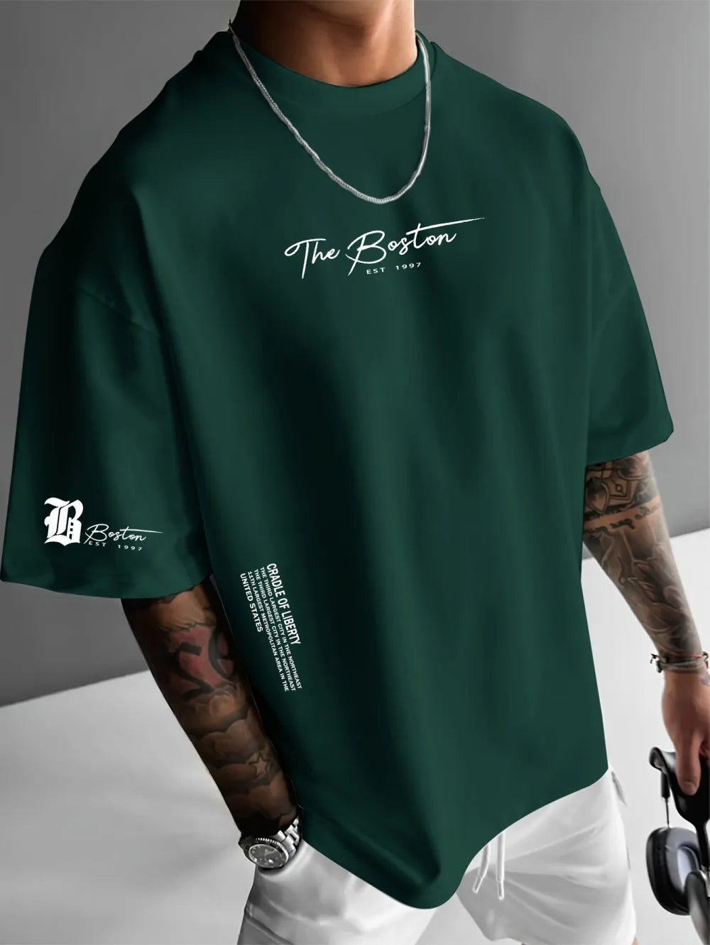 2026 Summer New Men's T-shirt with 3D Letter Pattern Printing Street Casual Fashion Comfortable Soft Breathable