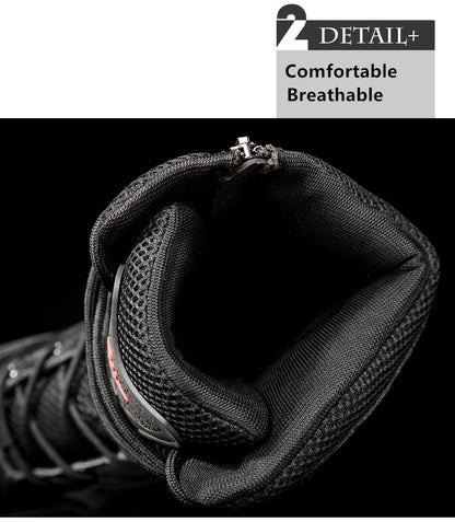 High Quality Men's Brand High-Top Leather Boots Breathable Desert Combat Men's Boots Outdoor Shoes Non-slip Hiking Ankle Boots