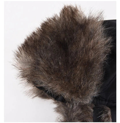 Men's Warm Soldier Hat Winter Pilot Patrolman Earmuffs Polyester Fiber Warm Russian Ski Hat Windproof Cold Pilot Hats