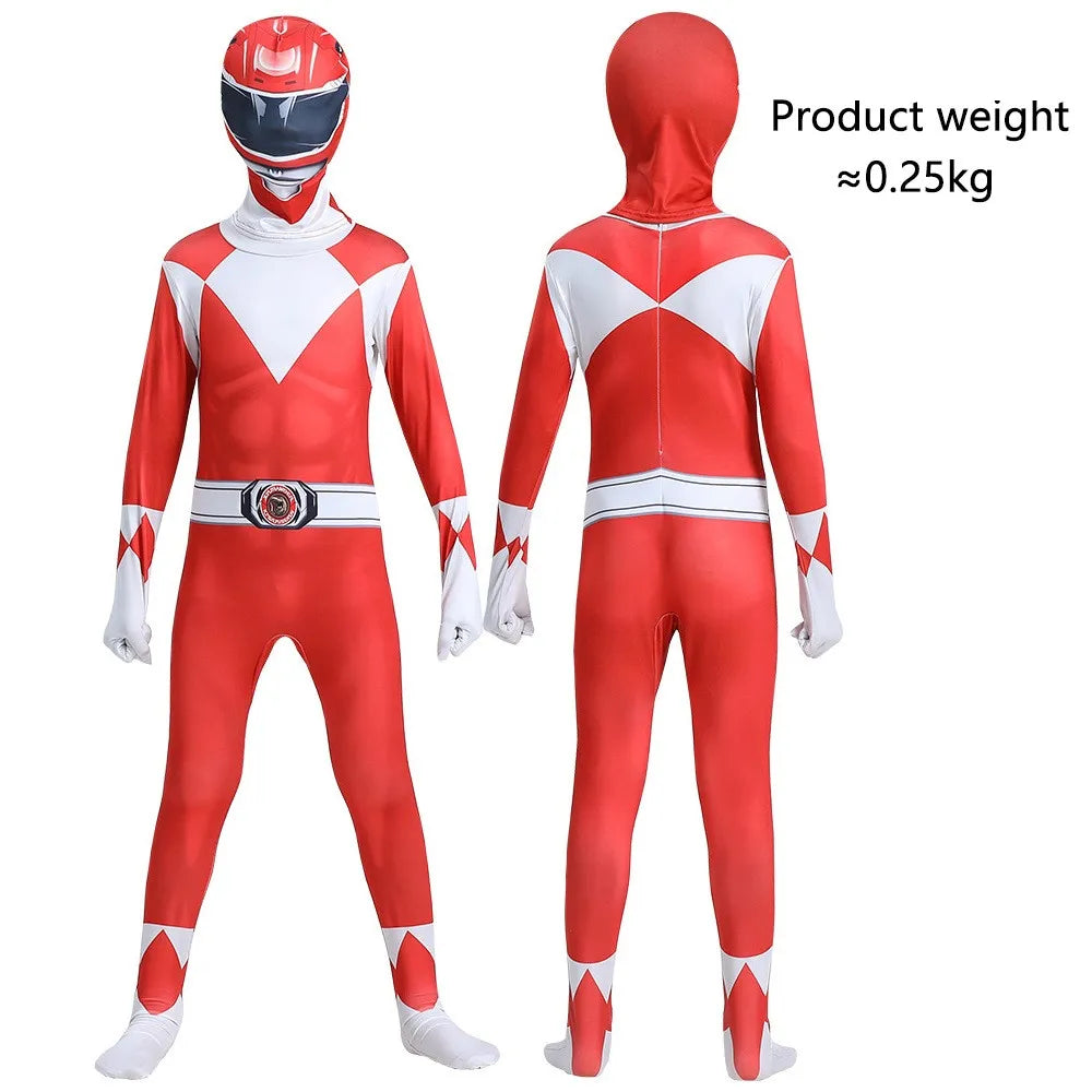 Adult Kids Superhero Power Samurai Sentai Shinkenger Rangers Costume Cosplay Adult Jumpsuit Dress Halloween Party Zentai Suits