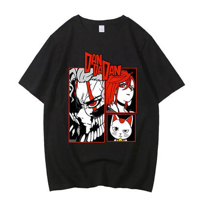 Dandadan Okarun T-shirt Women Japanese Anime T Shirt Cartoon High Quality Cotton Top Unisex Tee Men T-shirt