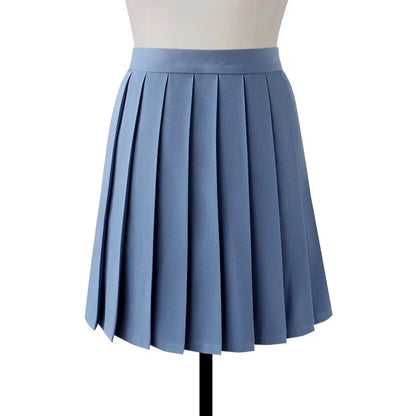 Women High Waist Pleated Midi Skirt Y2k Summer Knee-length Preppy Style Harajuku  Hot Street School Cosplay Casual Female Faldas