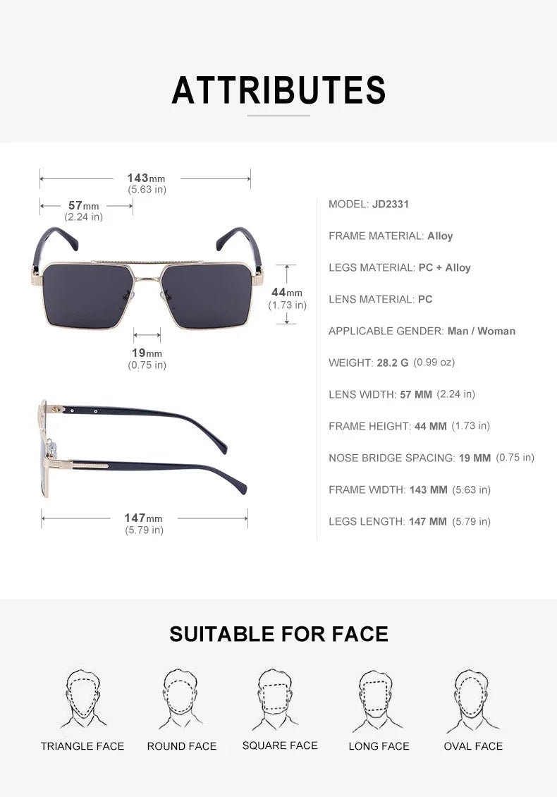 2023 Square Sunglasses For Men Luxe Sunglasses Women Trendy Vintage Fashion Glasses Sun Gafas De Sol Hombre Lunette Soleil Femme