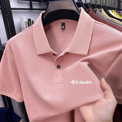 Cotton100% Men's Summer Luxury High Quality Short Sleeves Polo Shirt Letter Printing 25colors Brand T-Shirt Business Men's Wear