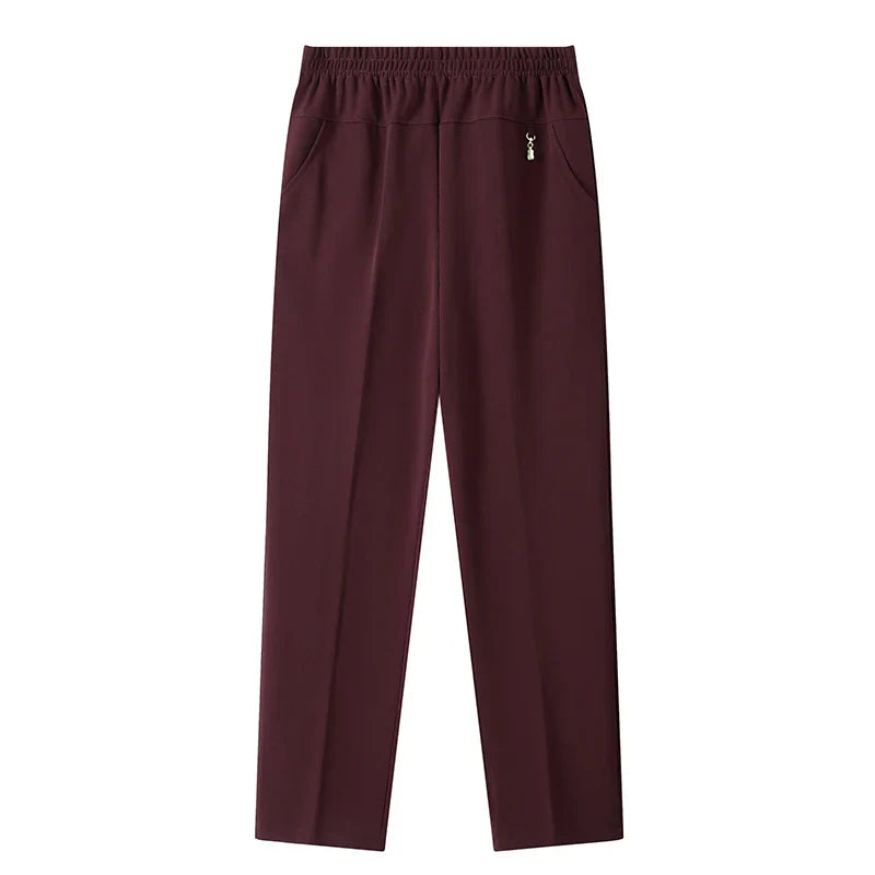 2025 Autumn Fashion Pants Brand Elastic Waist Size Women's Plus Size Thin Pants Casual Office Outdoor Pants