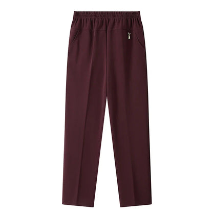2025 Autumn Fashion Pants Brand Elastic Waist Size Women's Plus Size Thin Pants Casual Office Outdoor Pants