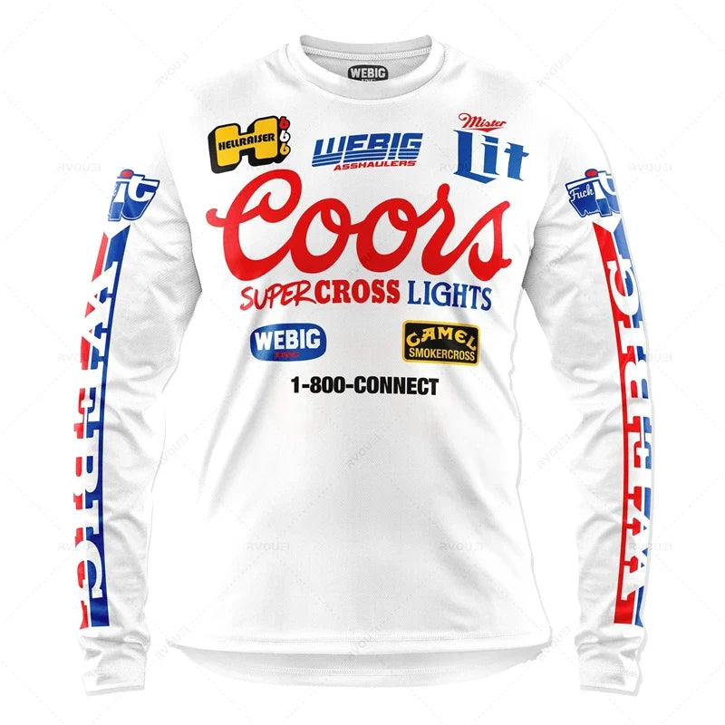 Camping Motorcycle Mountain Bike Team Downhill MTB Jersey Offroad Bicycle Locomotive Shirt Cross Country Fishing Hunting Clothes