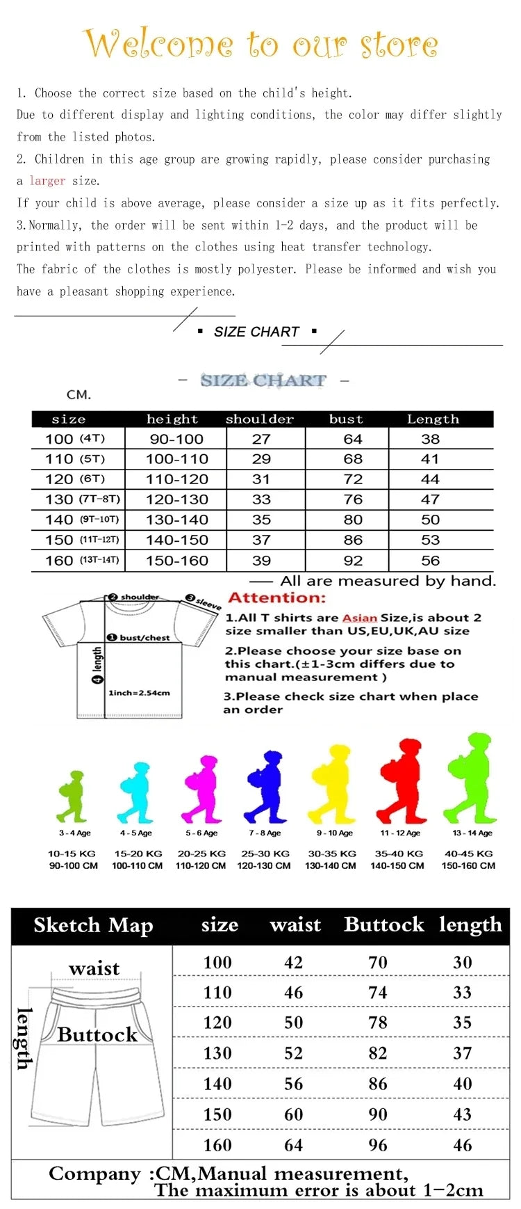 Kids Summer Anime SpongeBob SquarePants Fashion T-shirt 3-12 Years Boys Girls Toddler Short-sleeved+Shorts Casual Sportswear Set