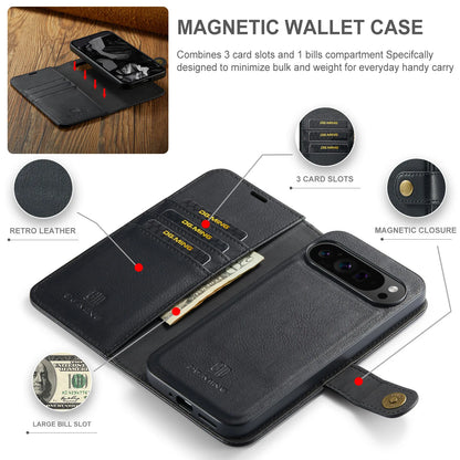 For Google Pixel 6 7 8 9 10 Pro XL/Pixel 5A 6A 7A 8A 9A Magnetic Detachable Cover 2in1 Flip Leather Wallet Phone Case