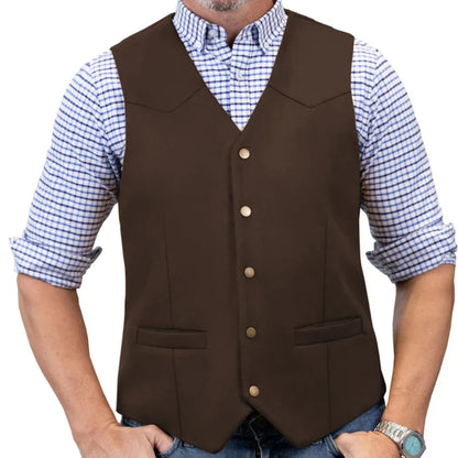 Men Vest Gold Suede Velvet Single Button V Neck Waistcoat For Wedding Birthday Party Business Work Daily Casual Men Suit Vest