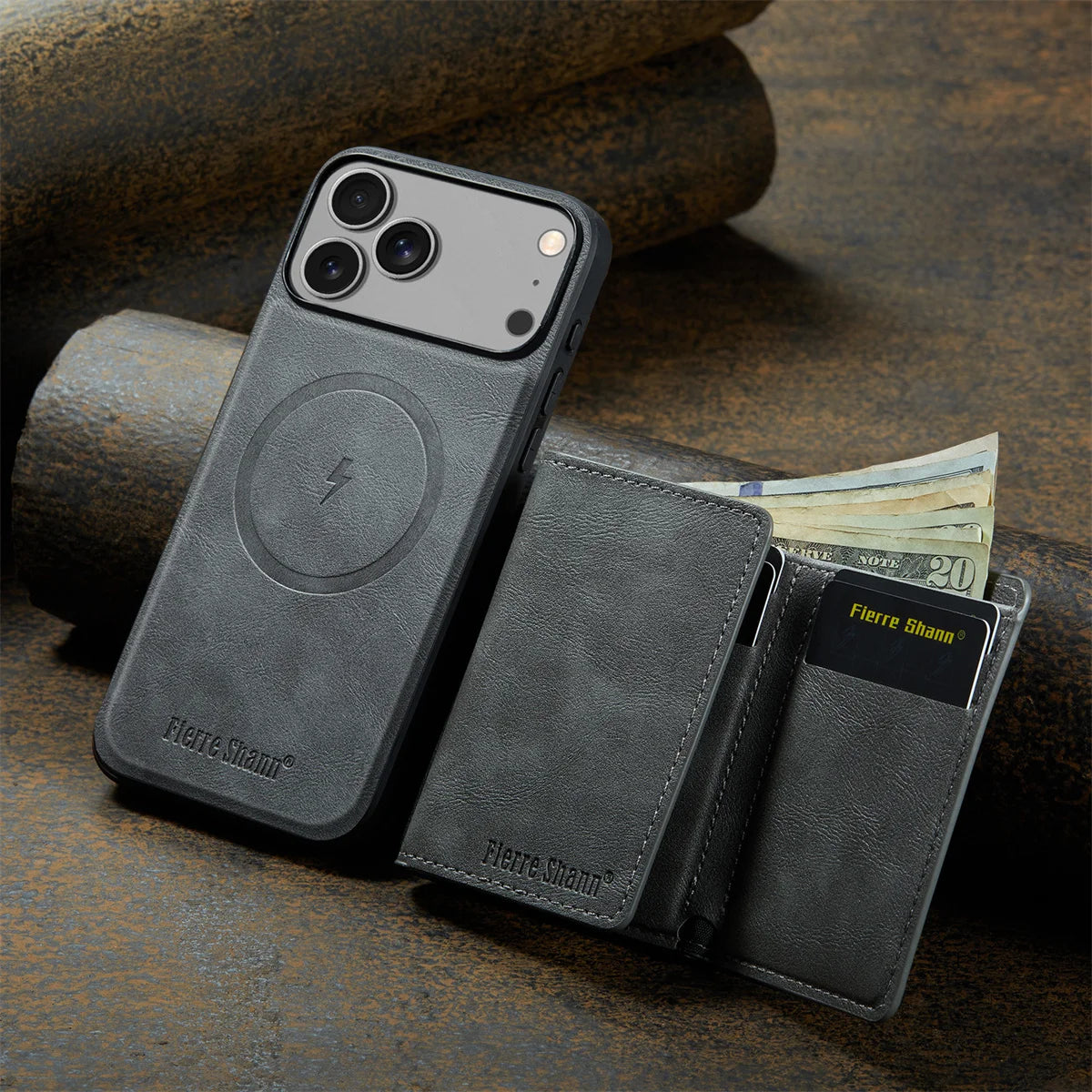 Wallet Cards Slot Leather Phone Case for IPhone 17 Air 17 Pro Max 15 16 Plus 14 13 12 11 Magnetic Magsafe Kickstand Back Cover