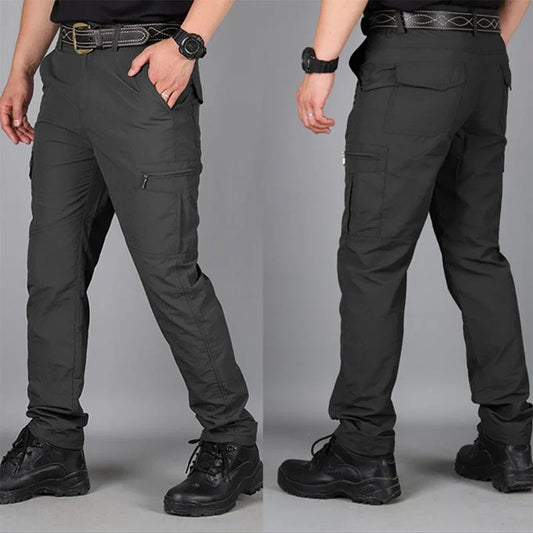 Summer Military Tactical Pants Quick Drying Cargo Men Waterproof Casual Wear resistant Multi-pocket Outdoor Hiking Trousers