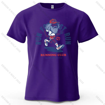 Running Club Printed Men's T-Shirt 100% Cotton Oversized Fitness Motivation Graphic Tees for Women Tops Tees Streetwear