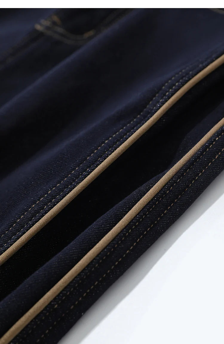 Jeans Pants For Woman 2025 Winter New Cotton Warm Medium And Low Waist Pants Wide Leg Loose Denim Trousers Women 12544157
