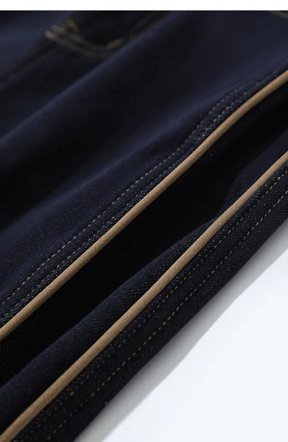 Jeans Pants For Woman 2025 Winter New Cotton Warm Medium And Low Waist Pants Wide Leg Loose Denim Trousers Women 12544157