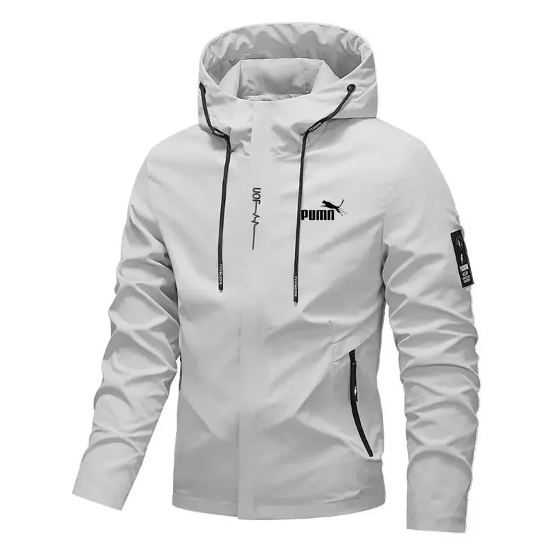2026 Men's Outdoor Leisure Waterproof Raincoat - Lightweight Cycling Jacket - Hooded Street Style Hiking Windproof Jacket