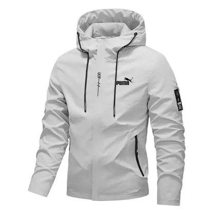 2026 Men's Outdoor Leisure Waterproof Raincoat - Lightweight Cycling Jacket - Hooded Street Style Hiking Windproof Jacket