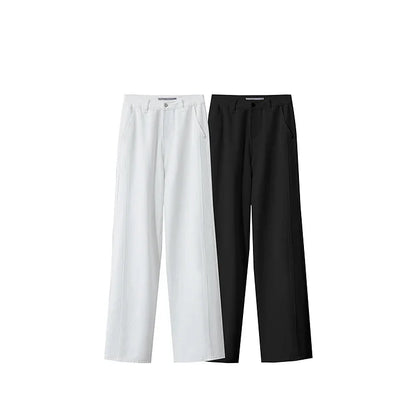 Women's Jeans Minimalist 2025 Summer New Style Solid Color Commuting Black Beige Wide Leg Cotton Denim Long Pants 12552012