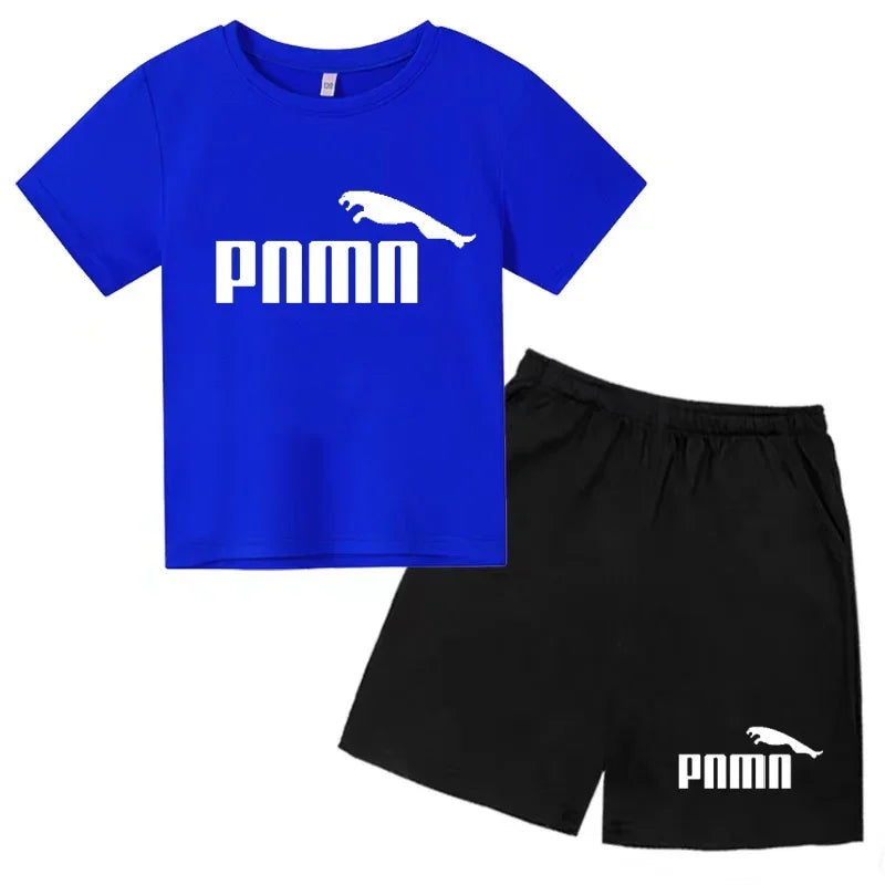 Des vêtements esthétiques pour les enfants de 3 à 12 ans, T-shirt imprimé avec des lettres, blouse à manches courtes et pantalon