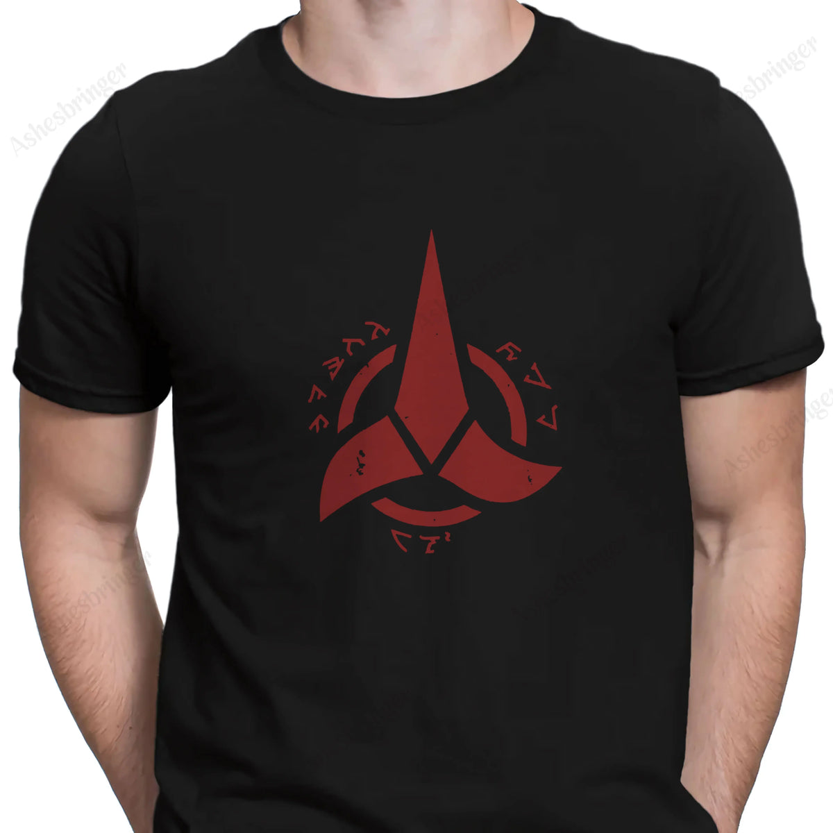 Star Trek Klingon Empire Men's Graphic Crew Neck Tee Street Casual Style Tops for Men and Women