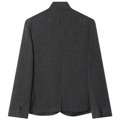 Woman 2025 Asymmetric Dark Grey Blazer Woman Autumn Women's Blazer Crop Long Sleeve Fitted Jacket Korean Popular Outerwears