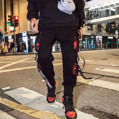 Mens Techwear Sweatpants Y2K Streetwear Jogging Pants Men Hip Hop Street Dance Casual Trousers Vintage Cargo Pant Pantalon Homme