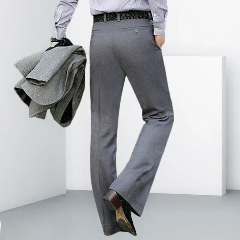 Brown Plus Big Size Male Suit Trousers Straight Men's Summer Pants Up Elegant 2025 Korean Style Clothes Classic Reviews Many