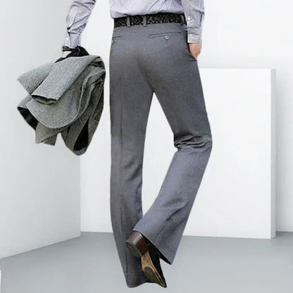 Brown Plus Big Size Male Suit Trousers Straight Men's Summer Pants Up Elegant 2025 Korean Style Clothes Classic Reviews Many