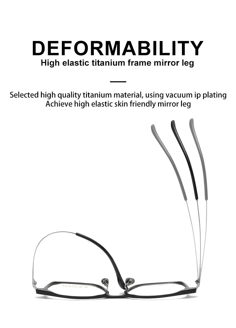 Ultra-light Aluminum Titanium Business Fashion Eyeglasses  Anti-Blue Light Reading Glasses Men Myopia Prescription 20241