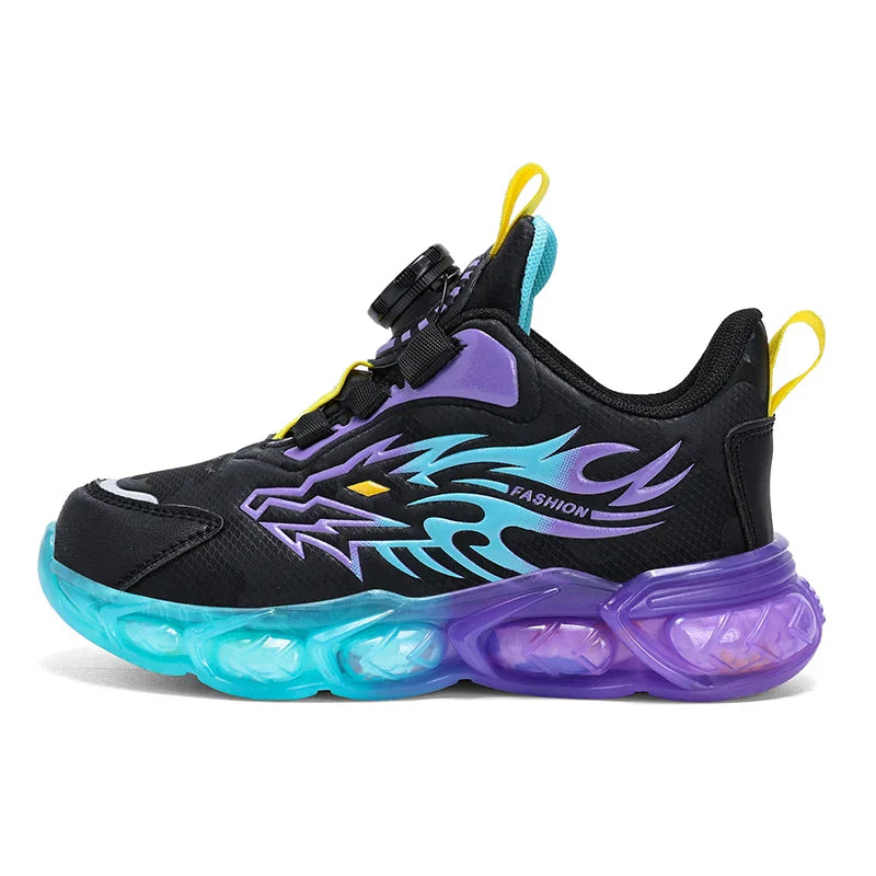Fashion Children's Leather Casual Shoes For Boy Sneakers Breathable Kids School Walking Non-slip Sport Running Shoes Outdoor