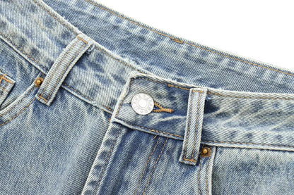 Wide-leg high-waisted jeans  women's classic everything with five pockets washed soft comfortable ultra-long jeans6045022