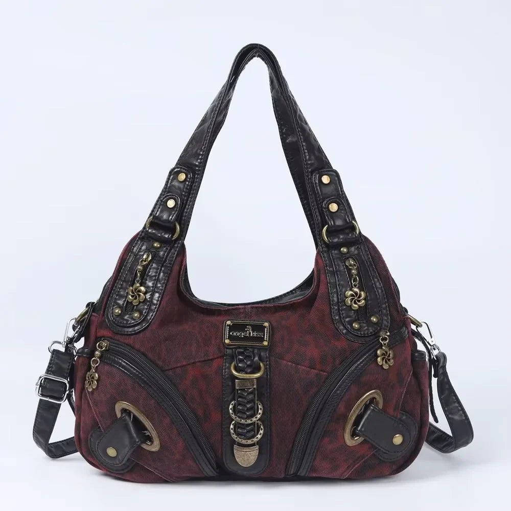 Women Handbags Leopard Bag Top-handle Handbag Fashion Satchel Dumpling Pack Shoulder Bag Tote Bag Hobos Large Purse