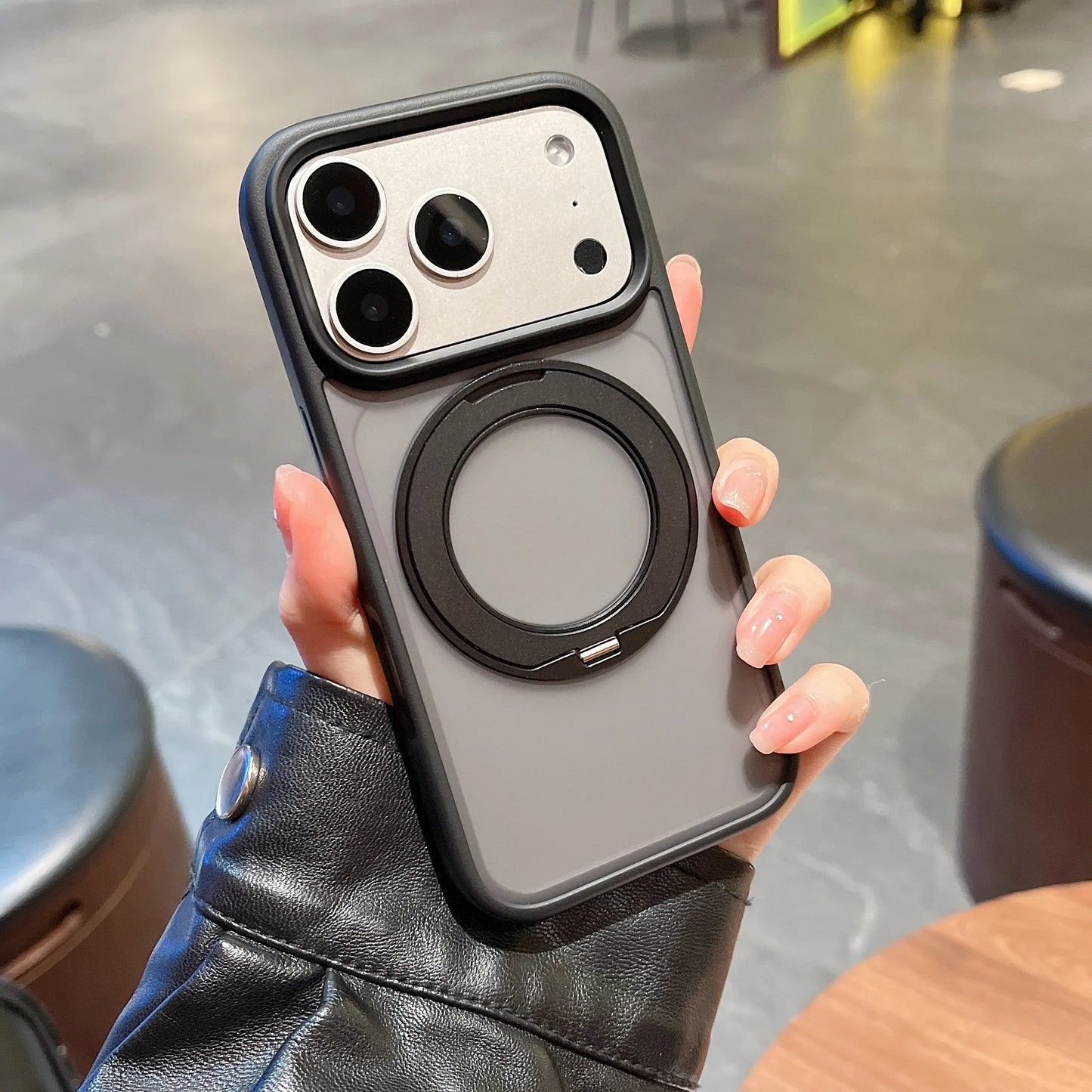 Luxury 360 Rotating Magnetic Phone Case for iPhone 17 Pro Max 16 Plus 15 14 13 12 11 Shockproof Slim Fit for Magsafe Stand Cover