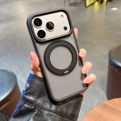 Luxury 360 Rotating Magnetic Phone Case for iPhone 17 Pro Max 16 Plus 15 14 13 12 11 Shockproof Slim Fit for Magsafe Stand Cover